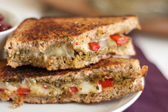 grilled cheese with pesto