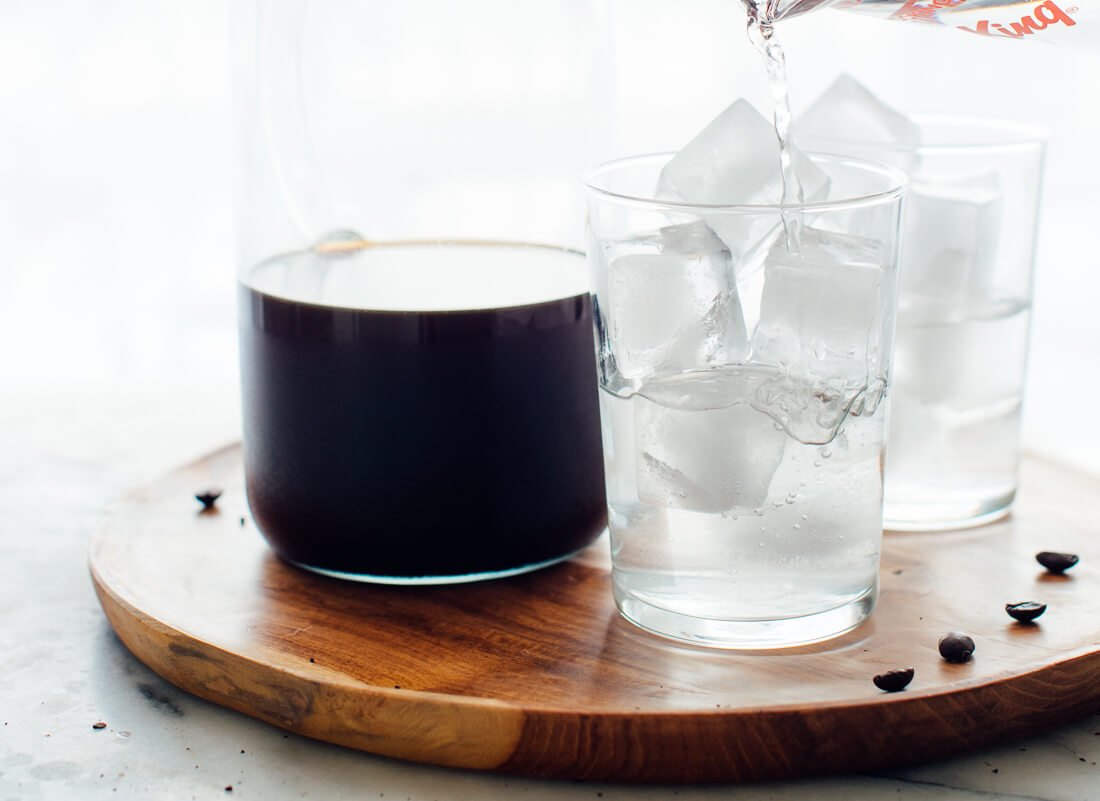 half water, half cold brew