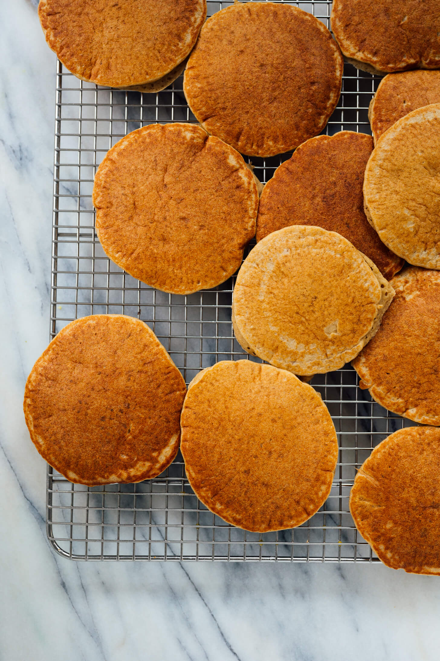 healthy oatmeal pancakes on cooling rack