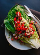 Heart of Romaine Salad with Pico de Gallo and Avocado Dressing