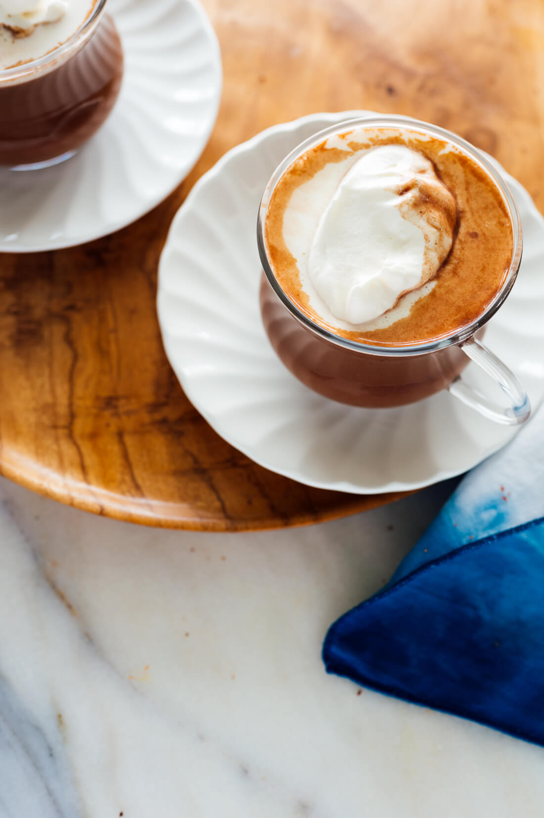 hot chocolate with whipped cream on top