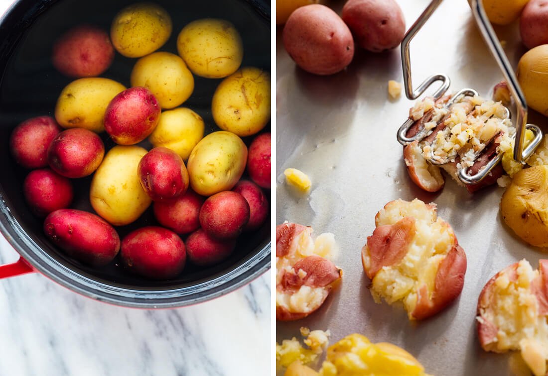 how to cook and smash potatoes