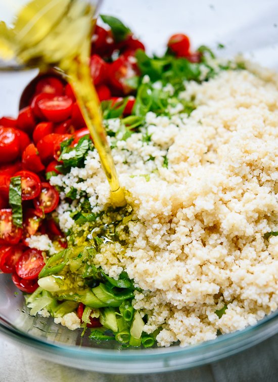 How to make avocado tabbouleh - cookieandkate.com