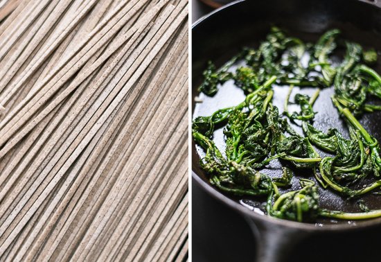 how to make broccoli rabe peanut soba noodles