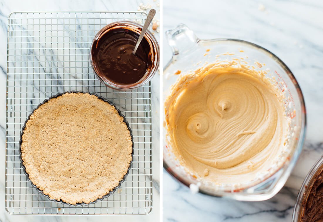 how to make chocolate peanut butter tart