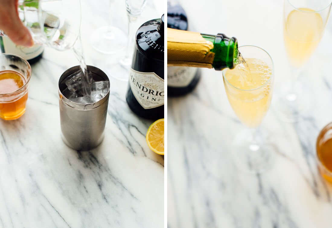 how to make French 75 cocktails