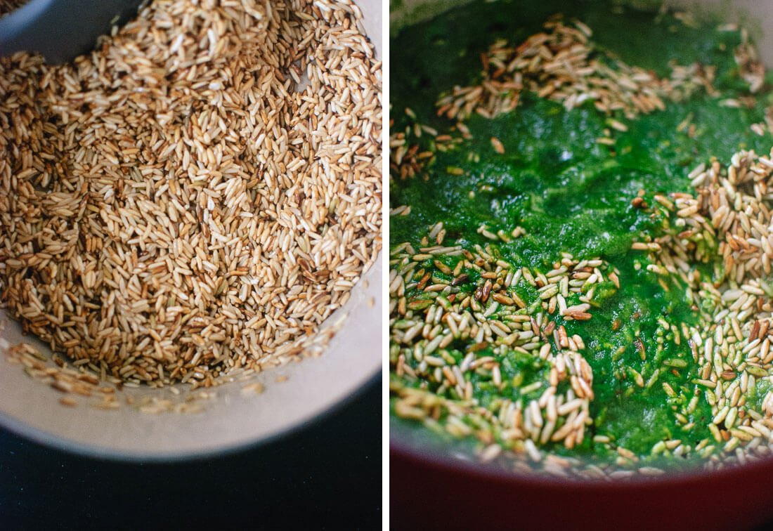 how to make green brown rice