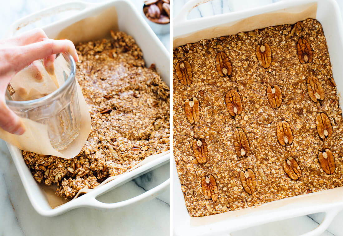 how to make pecan granola bars