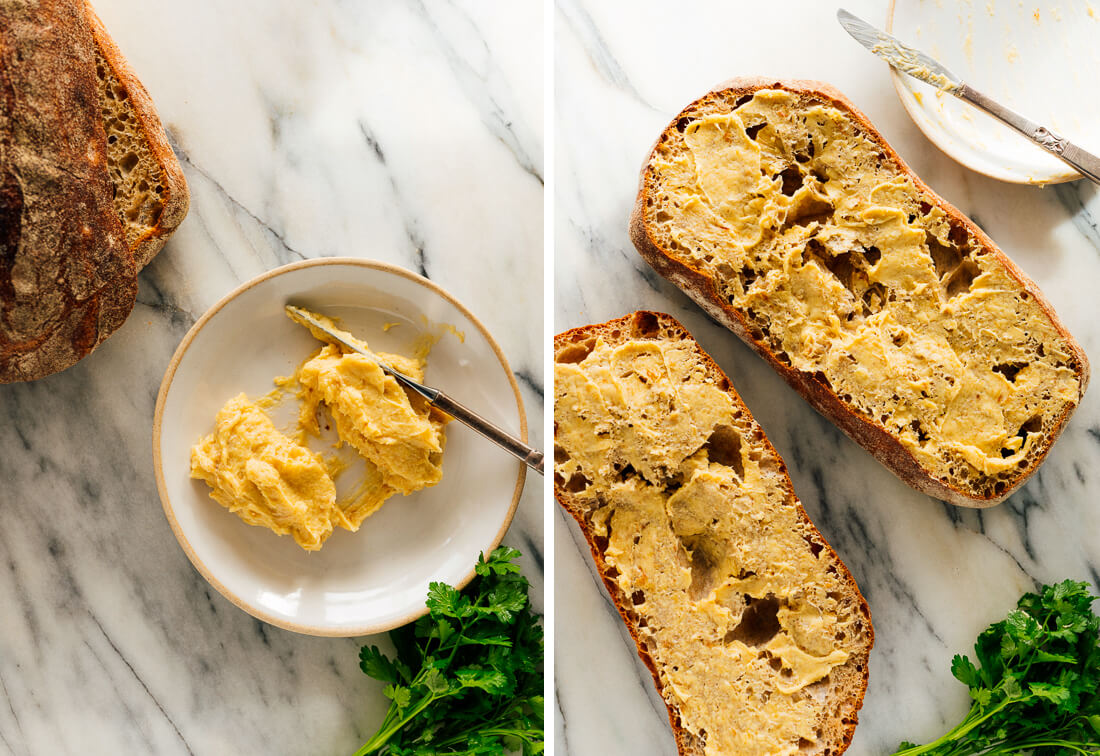 how to make roasted garlic bread