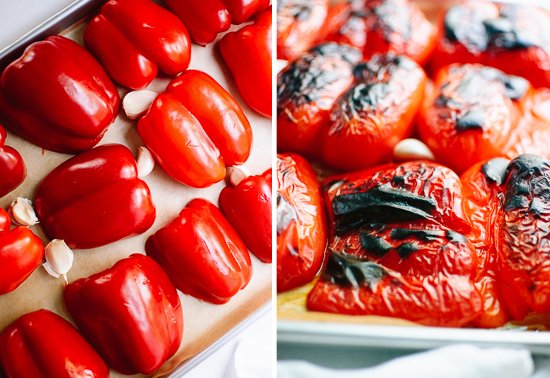 how to roast red peppers