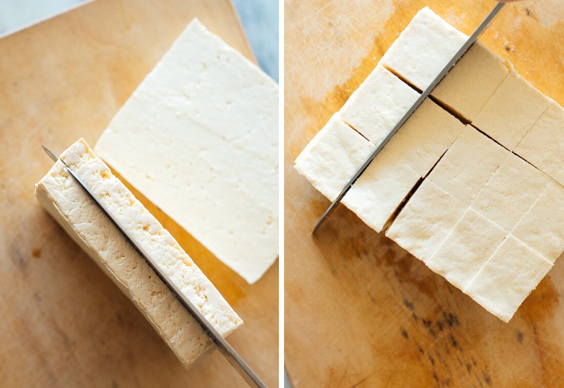 how to slice tofu