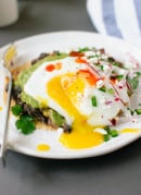 Huevos Rancheros with Avocado Salsa Verde