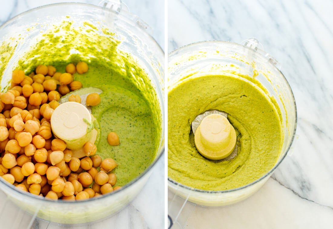 hummus blending stages