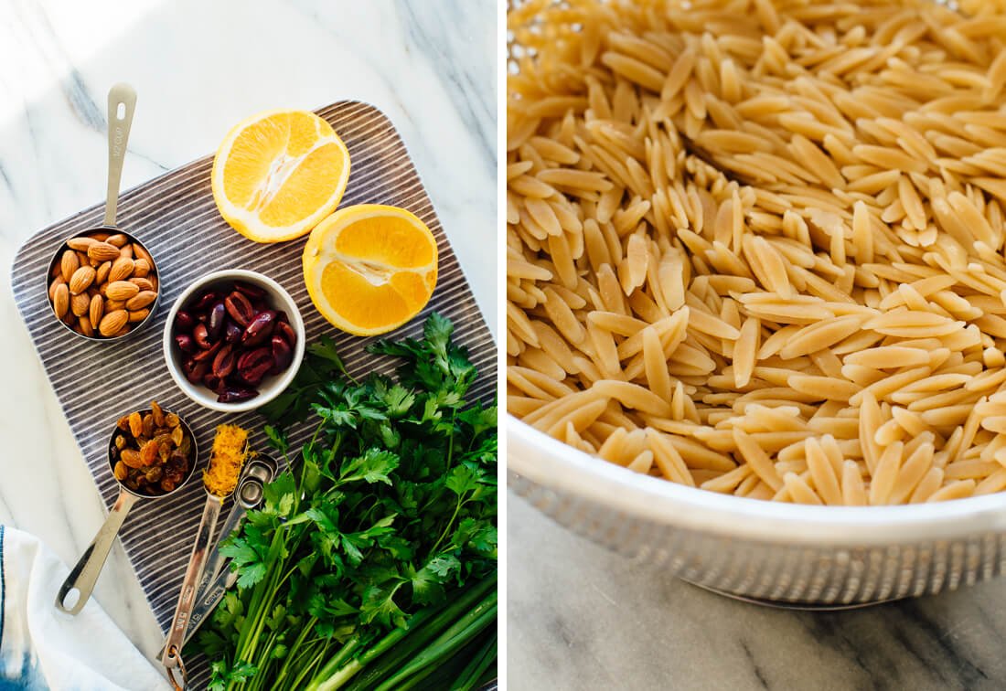 orange orzo salad ingredients