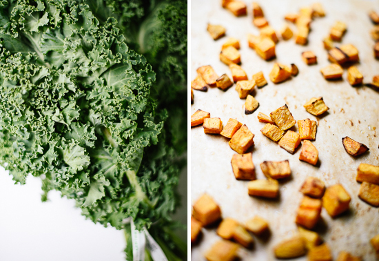 kale and sweet potatoes