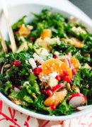 Kale, Clementine and Feta Salad with Honey-Lime Dressing