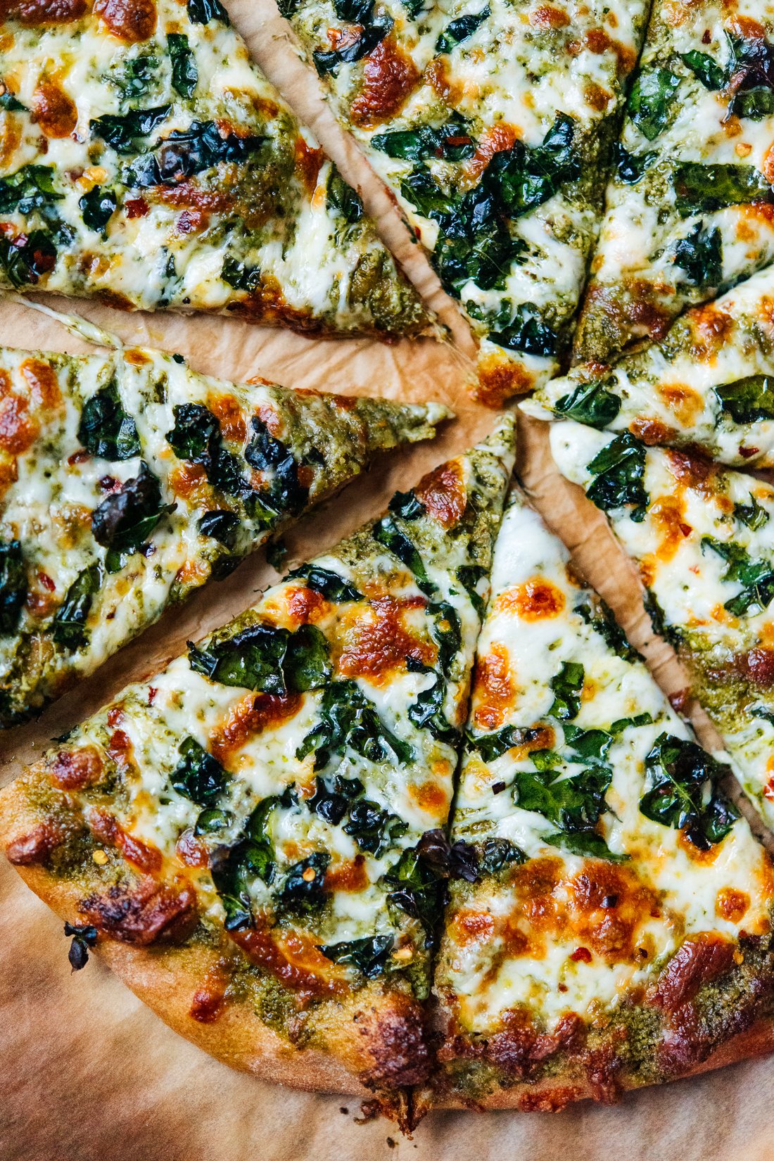 kale pesto pizza