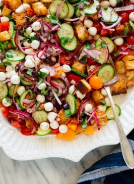 layered panzanella salad recipe