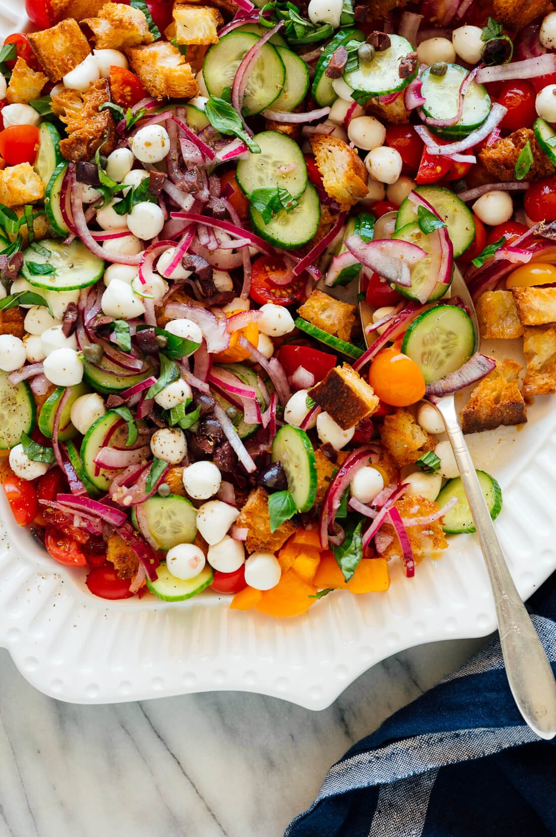 layered panzanella salad recipe