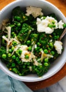 Lemony Green Pasta with Peas & Ricotta