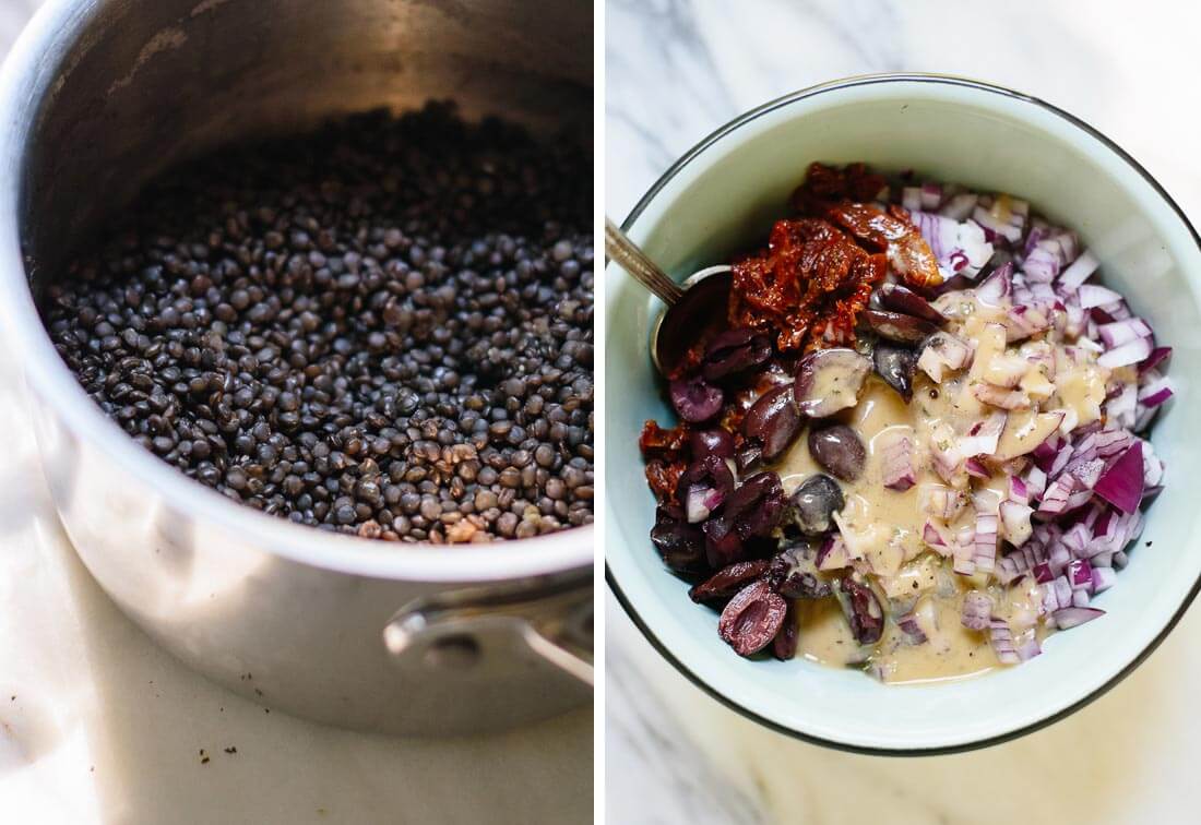 lentil salad with tahini dressing