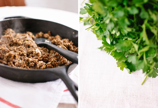 lentils and parsley