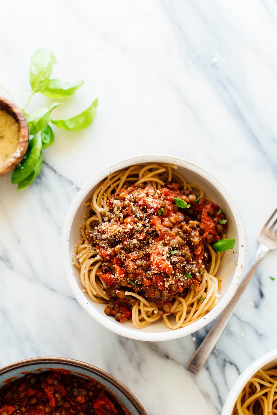 lentils with marinara sauce and pasta recipe