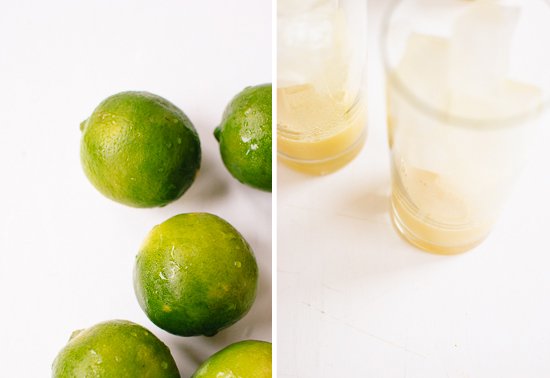 limes and ginger beer concentrate