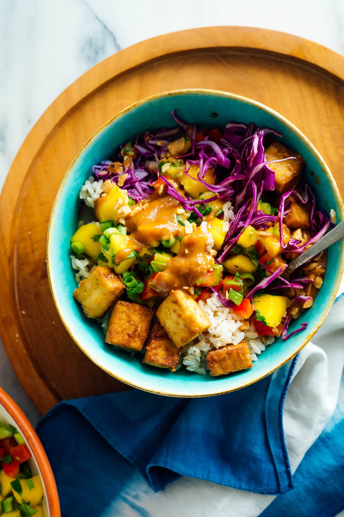 Mango Burrito Bowls close-up