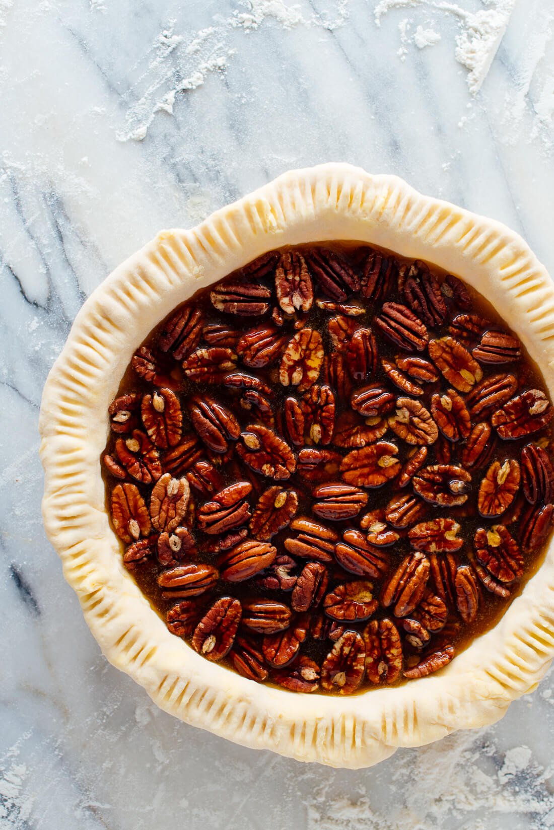 maple pecan pie (ready to bake)