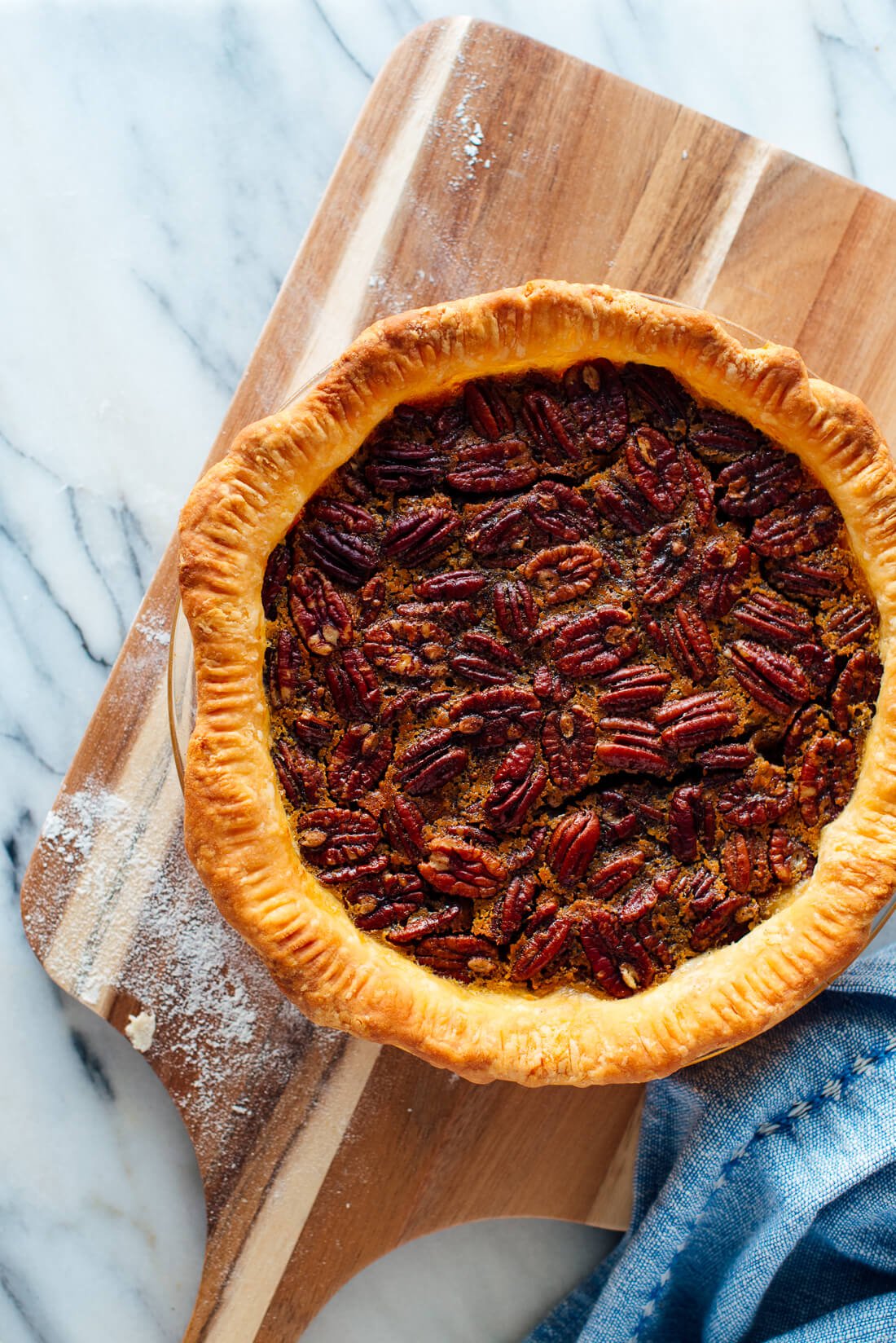 maple-sweetened pecan pie recipe