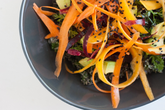 massaged raw kale salad