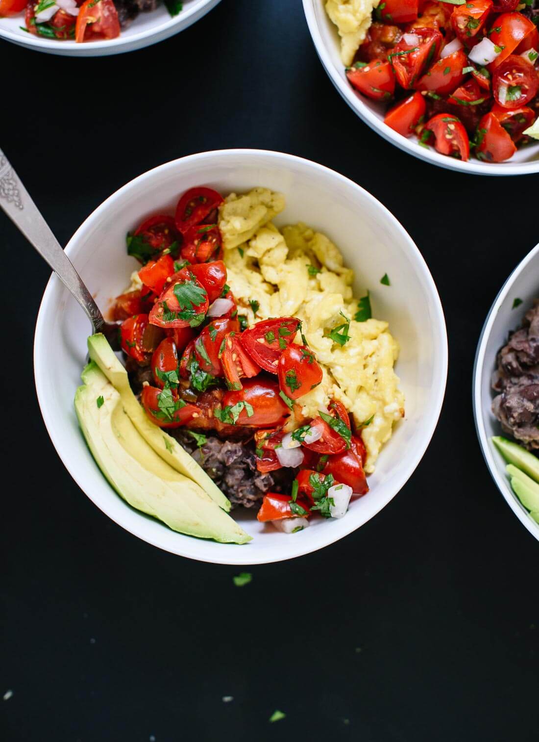 These amazing Mexican breakfast bowls are a great way to start the day! (They're a delicious dinner, too.) cookieandkate.com