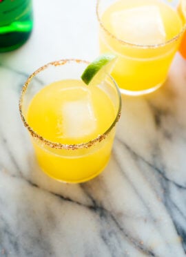 Delicious, fresh mezcalita recipe made with fresh orange and lime juices! Get this #cocktail #recipe at cookieandkate.com