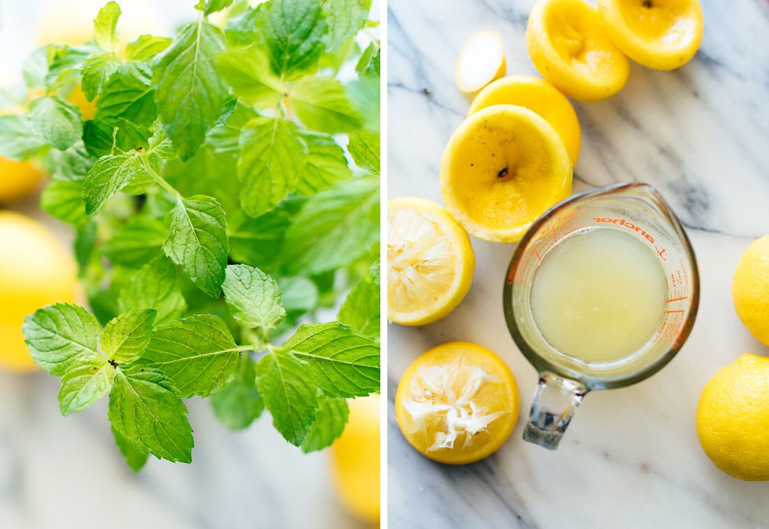 mint and lemons