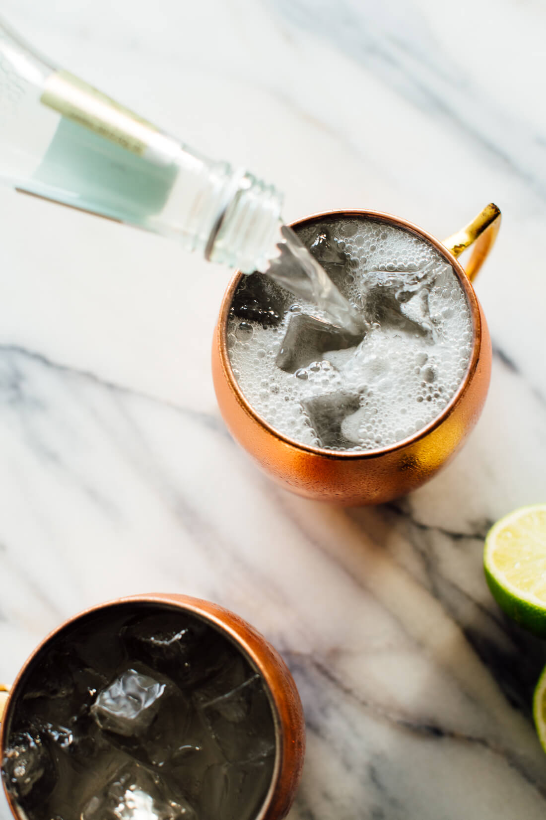 moscow mule ginger beer pour