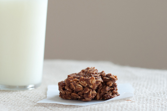 healthy no bake cookie with milk