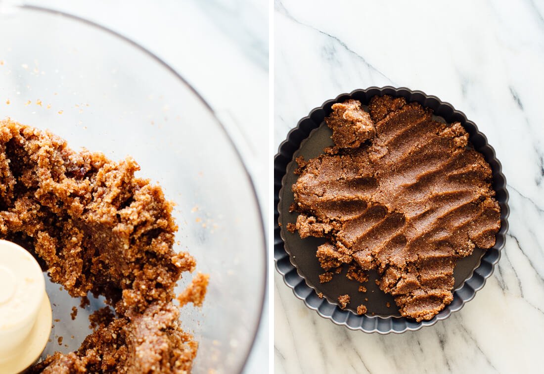 no-bake pecan and date crust