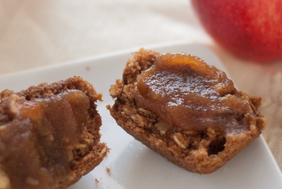 apple oatmeal muffins with apple butter