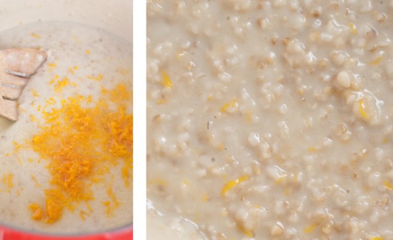 orange zested oatmeal