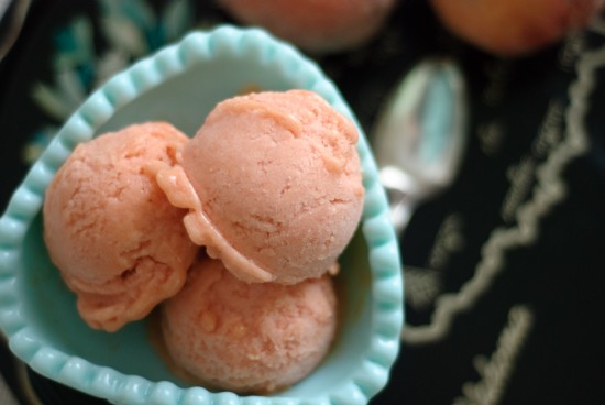 peach and raspberry sorbet