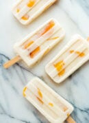 Creamy Peach & Honey Popsicles