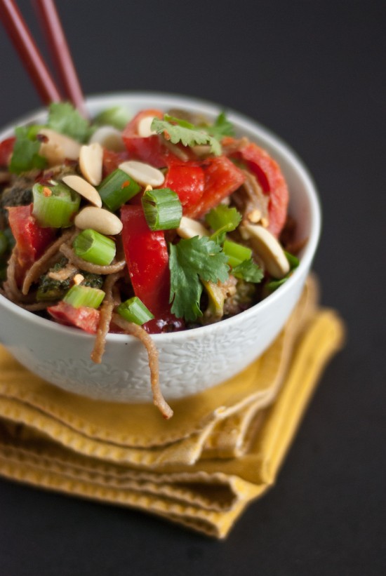 peanut soba noodle bowl