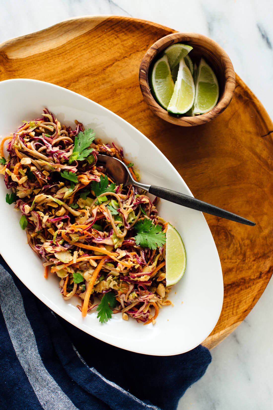 peanut soba noodles slaw