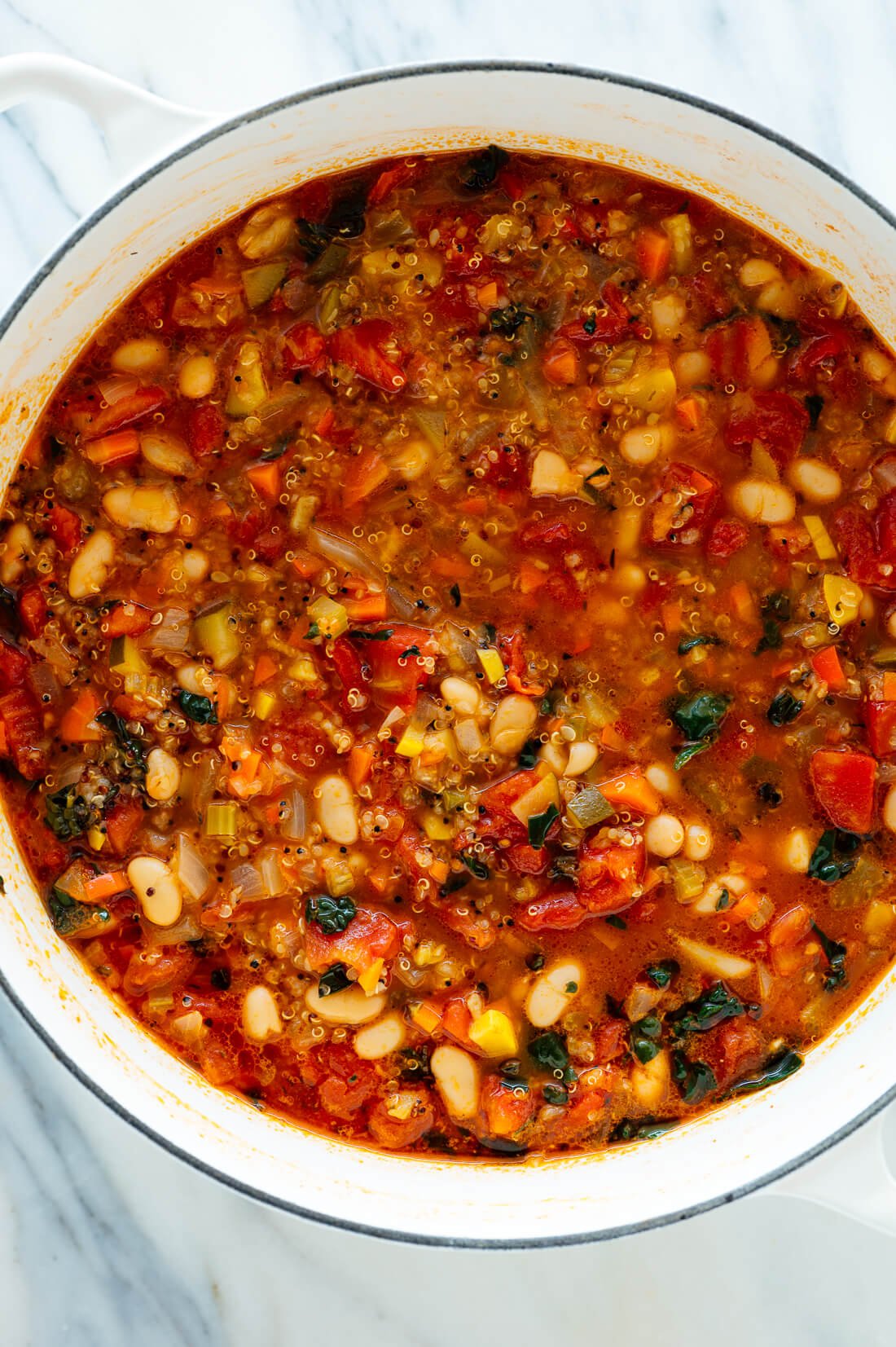 pot of quinoa vegetable soup