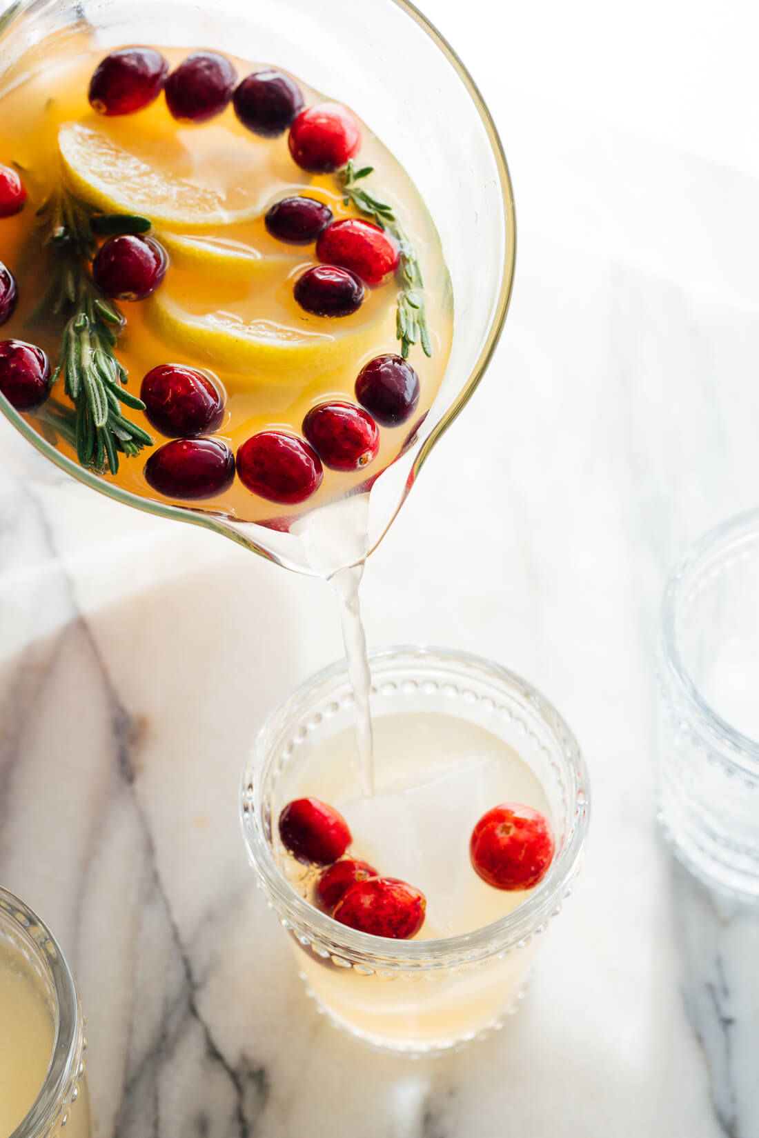 pouring holiday punch