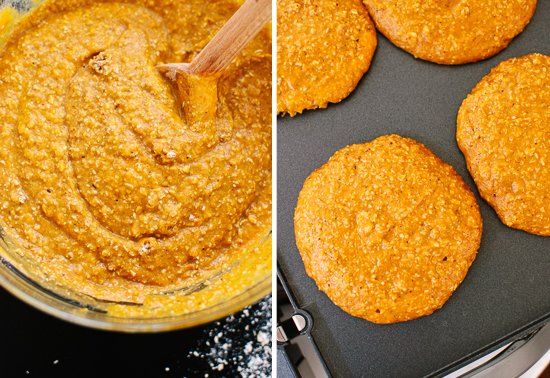 pumpkin oat pancake batter