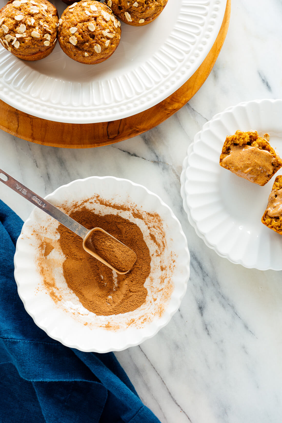 pumpkin spice blend with pumpkin muffins