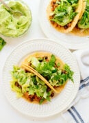 Quinoa Black Bean Tacos with Creamy Avocado Sauce