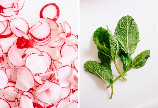 radish and mint